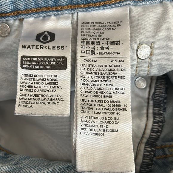 Levi’s Ribcage Straight Ankle Straight leg jeans in light wash size 27 - Picture 7 of 9